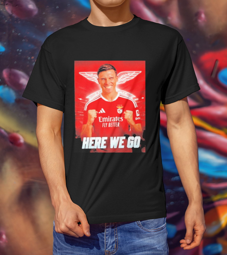 João Palhinha Benfica Transfer Here We Go Emirates Fly Better T-Shirt