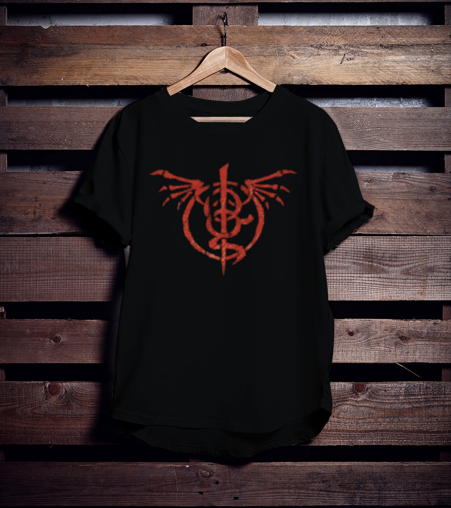 Crimson Phoenix Pullover Winged Symbol Lamb Of God Store T-Shirt