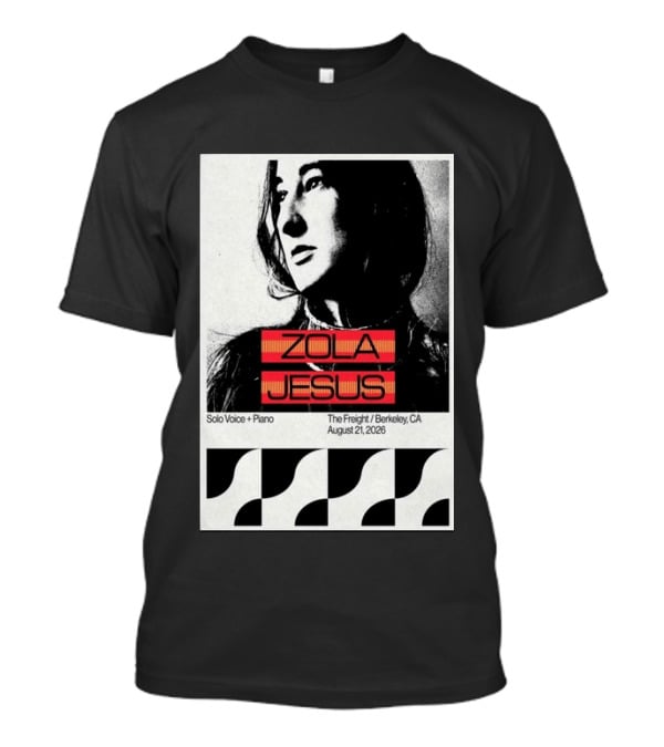 Zola Jesus Solo Voice Piano The Freight Berkeley CA August 21 2026 T-Shirt