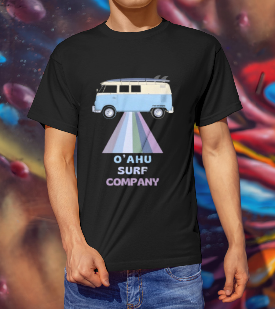 Oahu Surf Company Vintage Surf Bus Hawaiian Islands T-Shirt