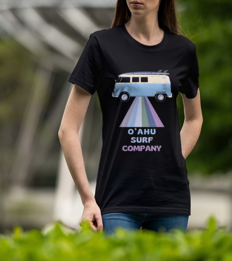 Oahu Surf Company Vintage Surf Bus Hawaiian Islands T-Shirt