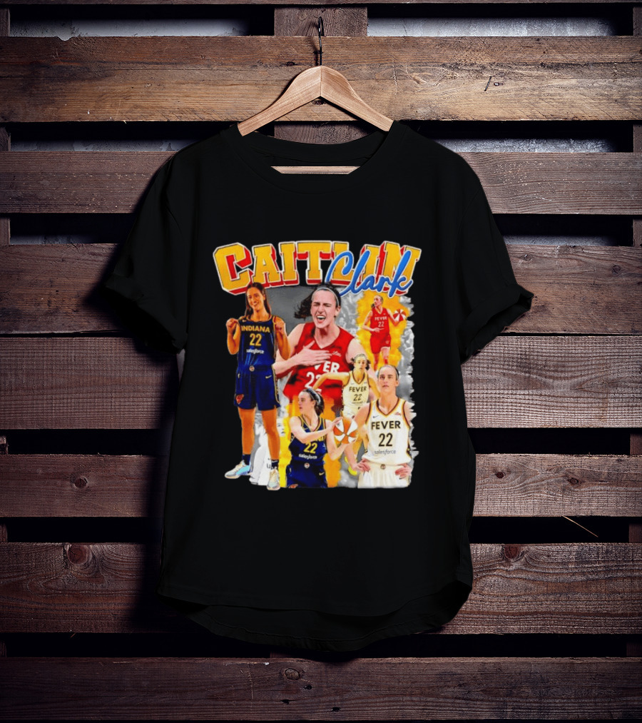Caitlin Clark Indiana Fever 22 Basketball Athlete Action Montages T-Shirt