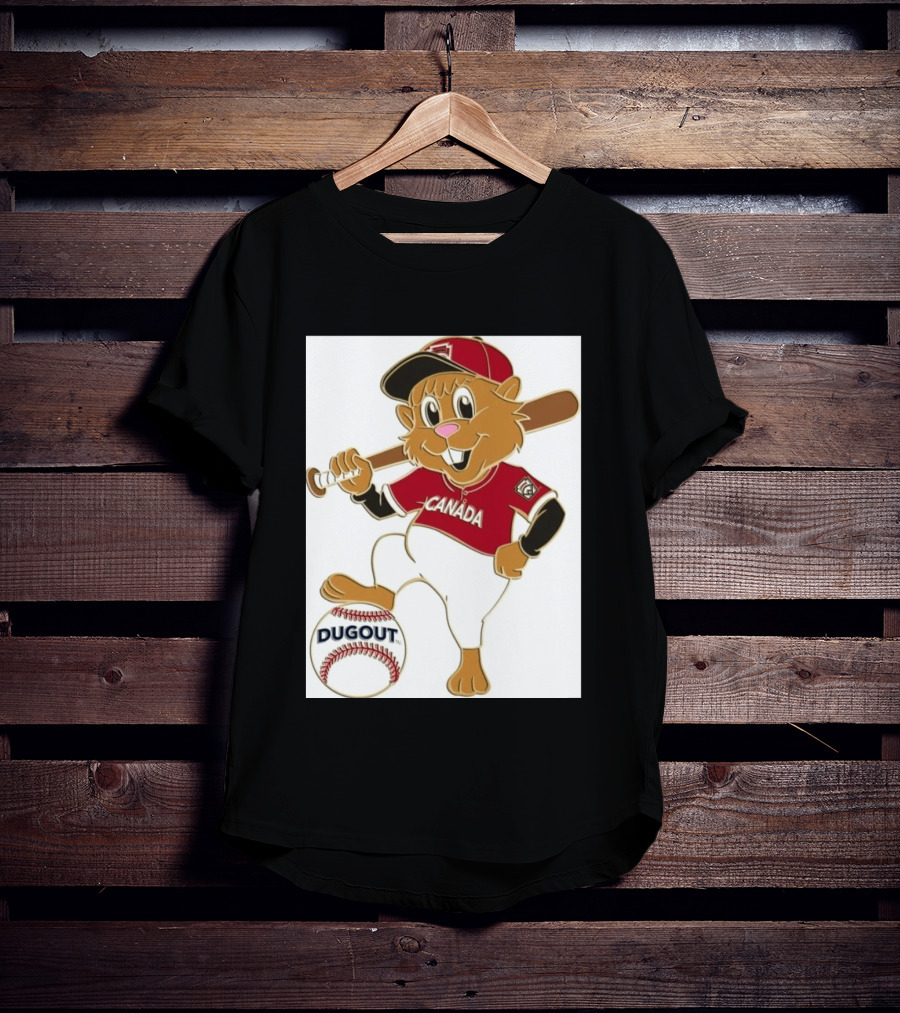 Canada Little League Beaver Baseball Dugout Pin T-Shirt