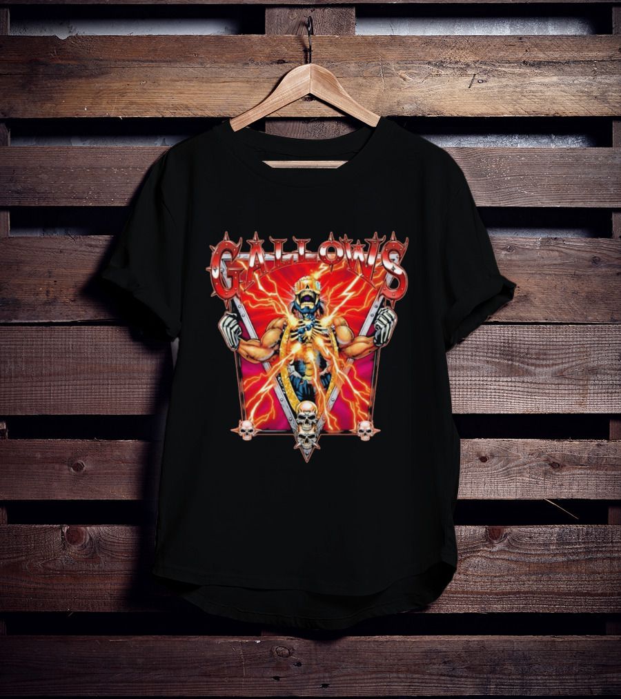Gallows Wrestling Skull Warrior Electric Power T-Shirt