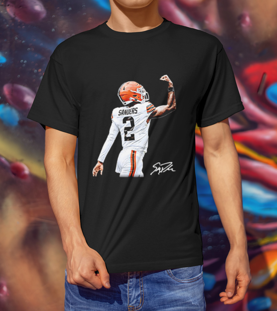 Sanders Number 2 Miami Dolphins Player Celebration T-Shirt