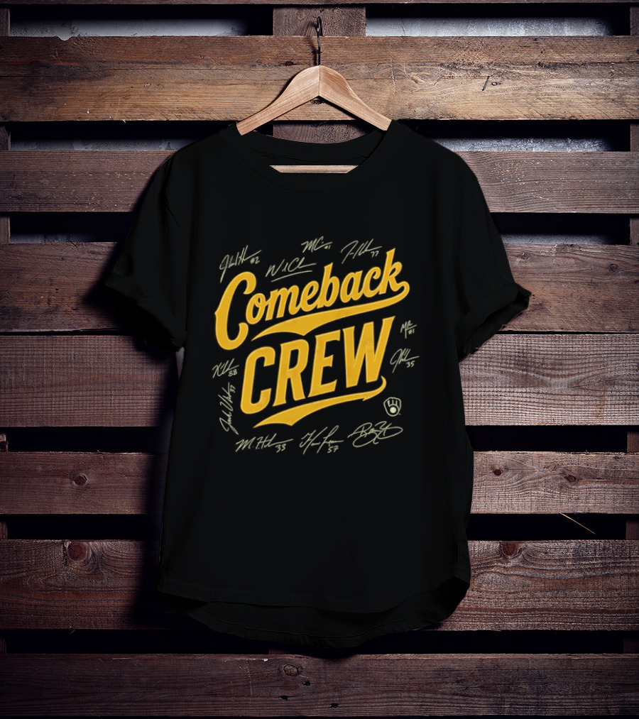 Milwaukee Brewers Comeback Crew Autographed Edition T-Shirt