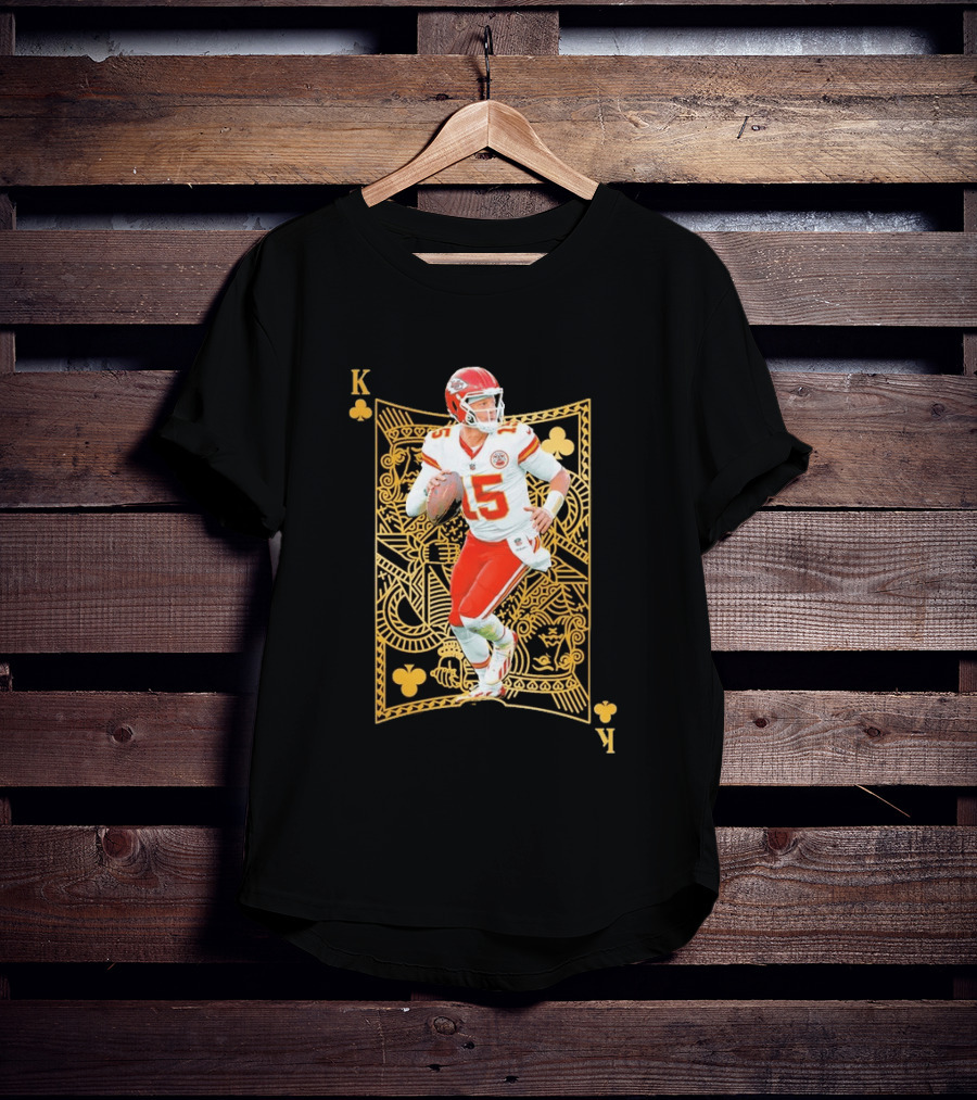 Patrick Mahomes II Kansas City Chiefs King Of Clubs Football Card T-Shirt