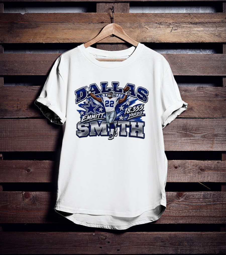Dallas Emmitt Smith 22 Cowboys 18355 Yards Legend Star T-Shirt