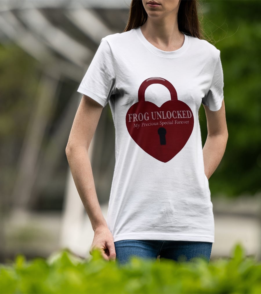 Frog Unlocked Heart Lock My Precious Special Forever T-Shirt