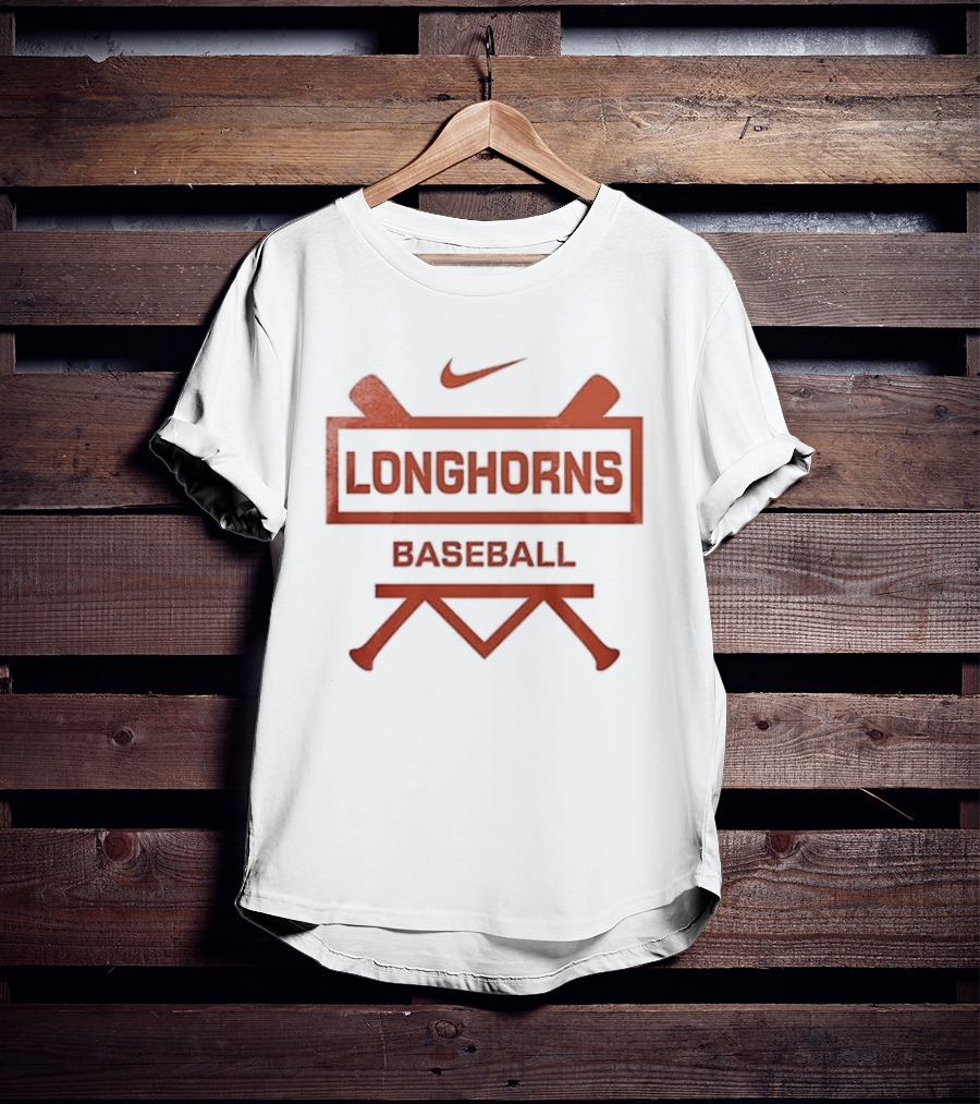 Longhorns Baseball Nike Logo Let's Go T-Shirt
