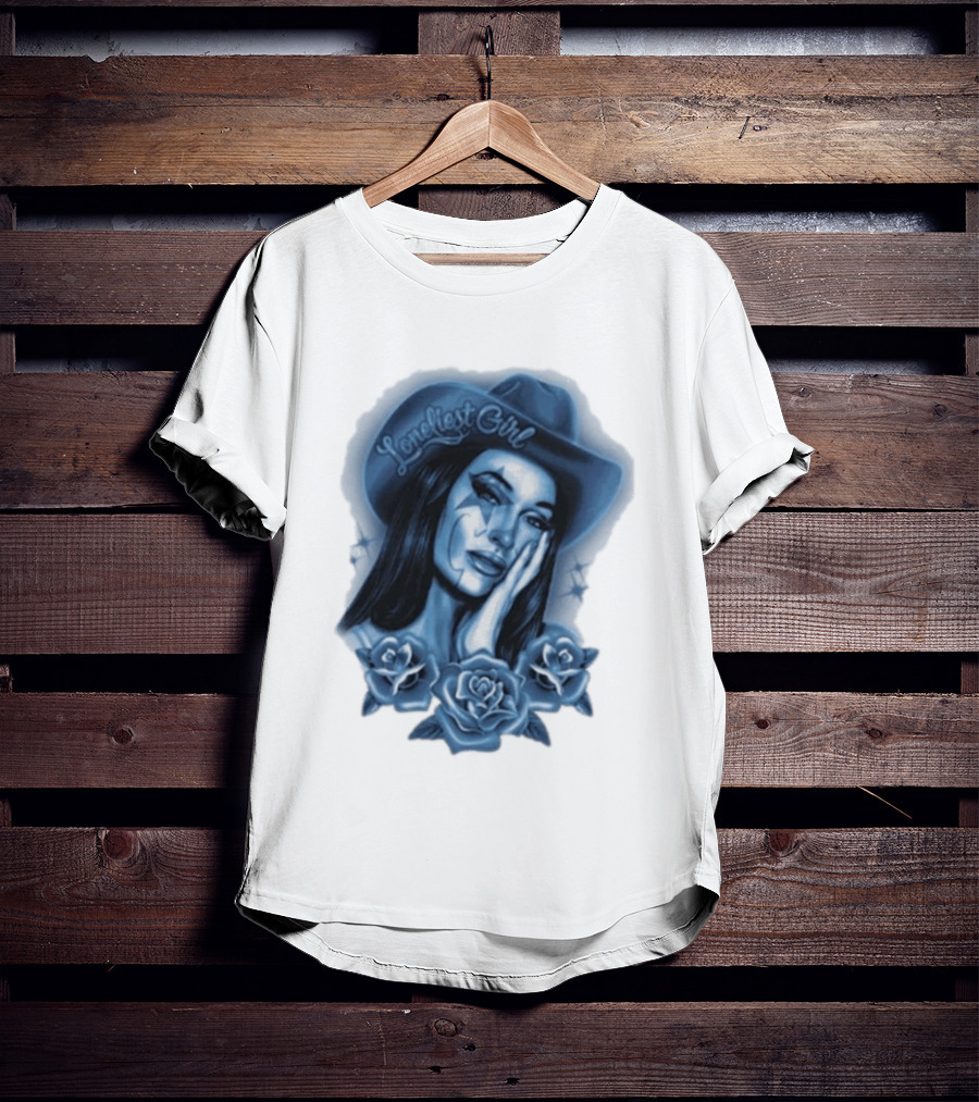 Kacey Musgraves Middle Of Nowhere Tour 2026 Loneliest Girl Airbrush Roses Blue Hat T-Shirt