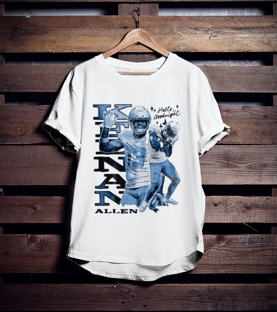 Los Angeles Chargers Keenan Allen Hello Goodnight Waving Sleeping Pose T-Shirt