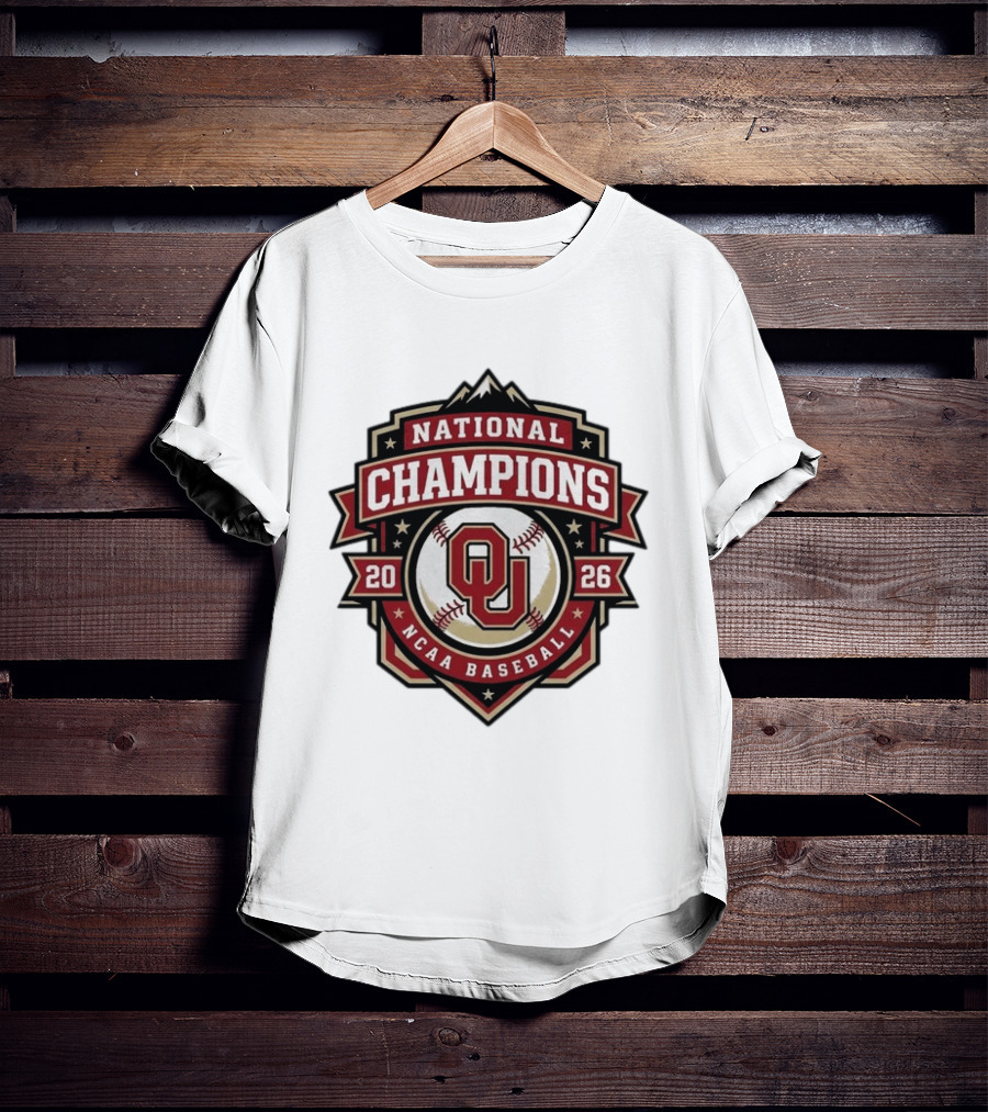 Oklahoma Sooners 2026 National Champions NCAA Baseball CWS T-Shirt
