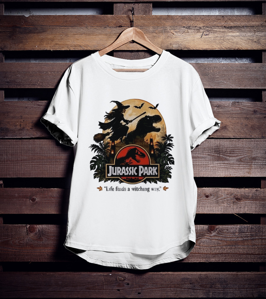 Jurassic Park Life Finds A Witching Way Halloween T-Shirt