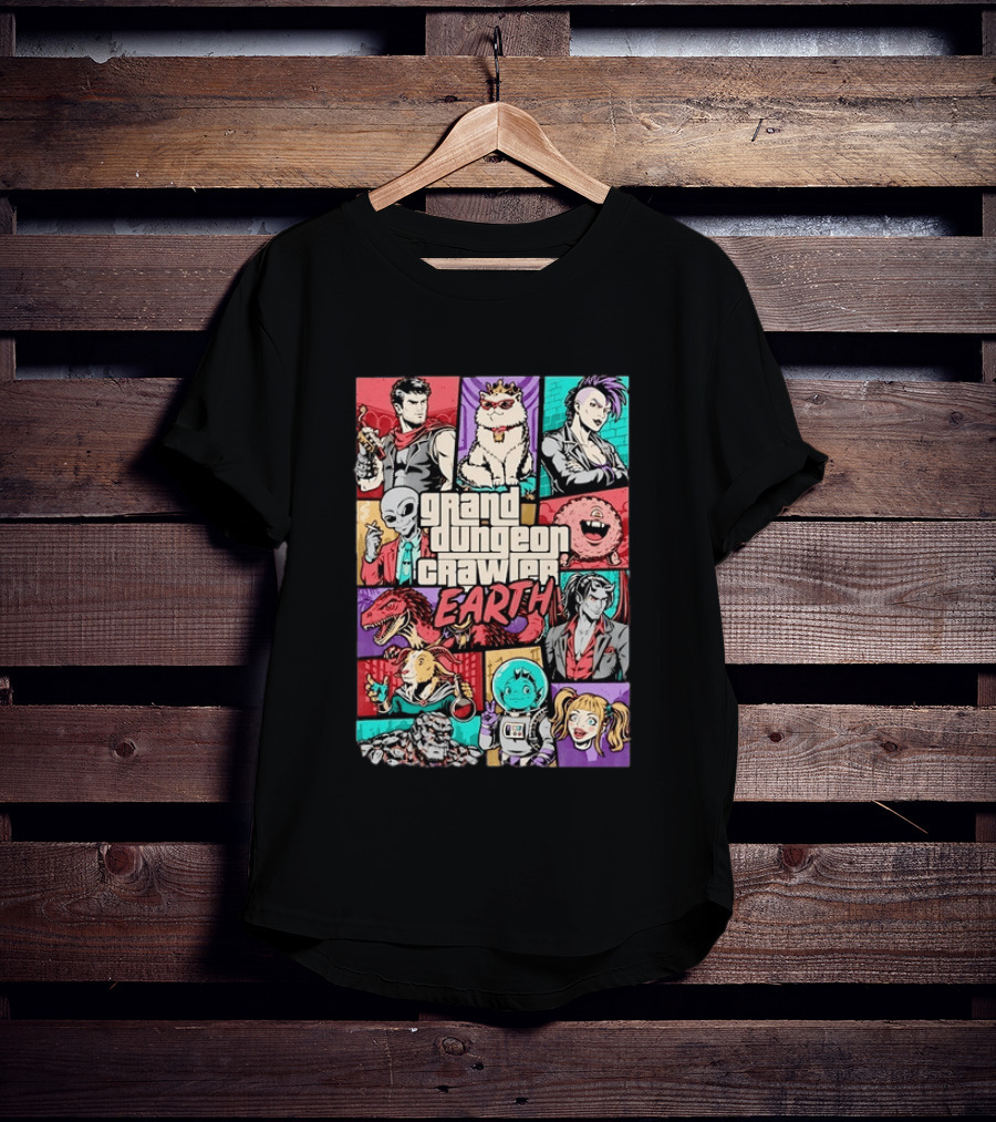 Grand Dungeon Crawler Earth Fantasy Characters Compilation T-Shirt