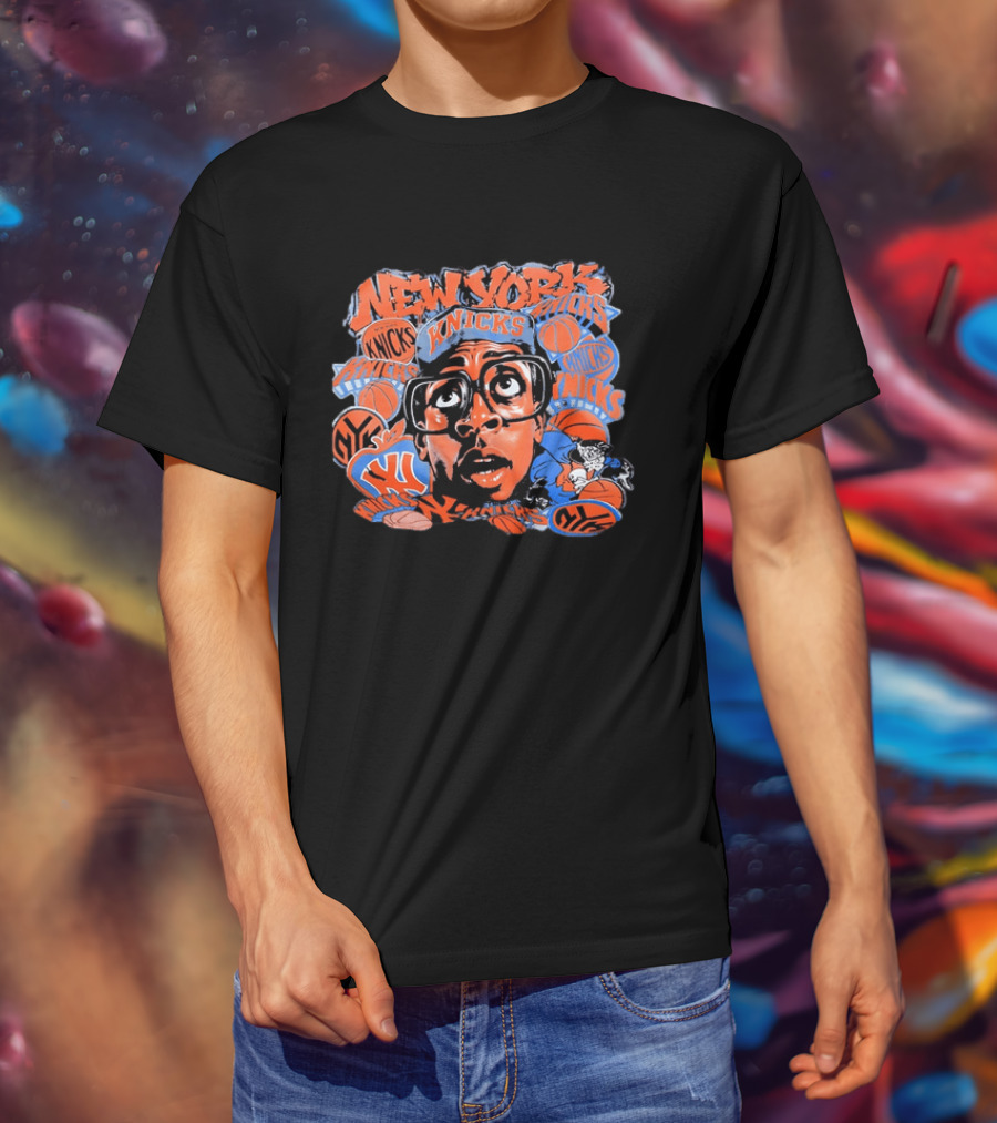 Spike Lee New York Knicks NBA Basketball Retro Graffiti T-Shirt
