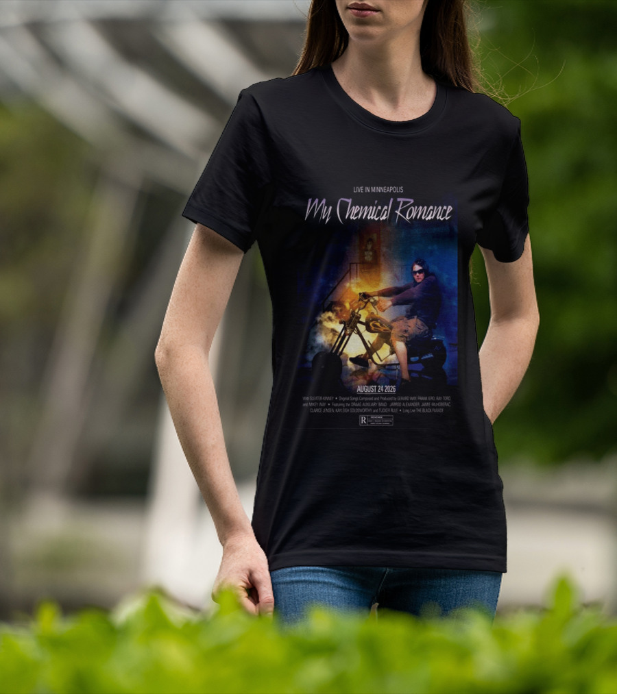 Live In Minneapolis My Chemical Romance August 24 2026 With Sleater Kinney T-Shirt
