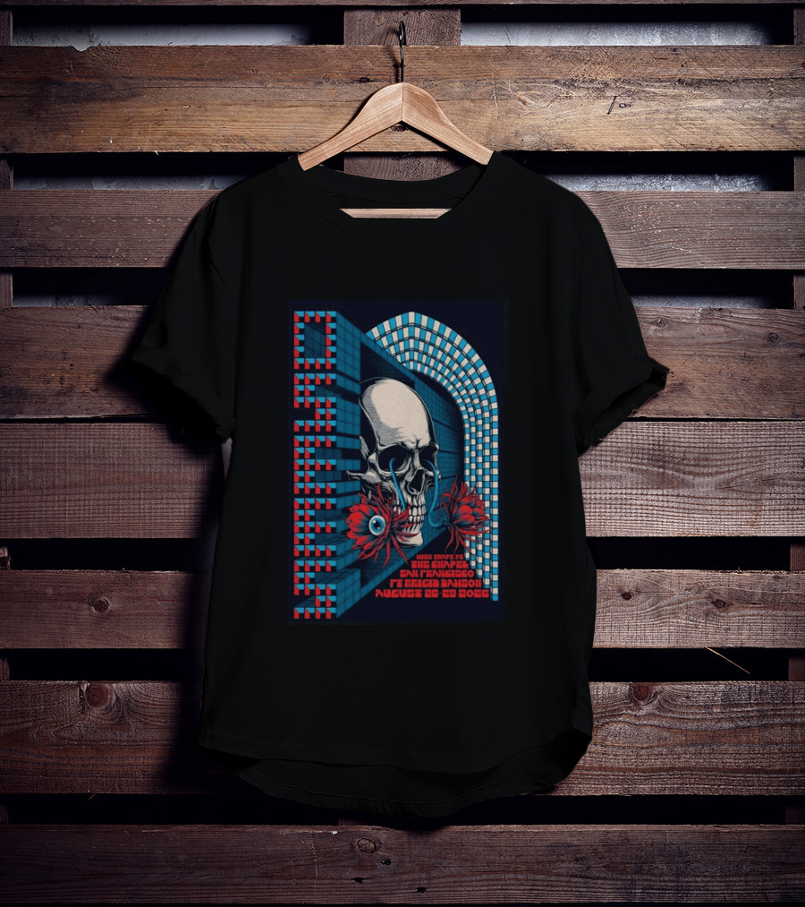 OSEES Knights Of The Crimson Eye San Francisco Chapel August 26 29 2026 Skull Spiral T-Shirt