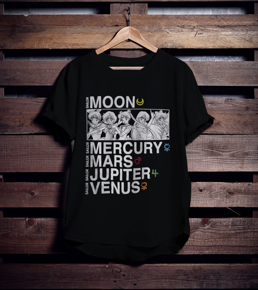 Sailor Moon Mercury Mars Jupiter Venus T-Shirt