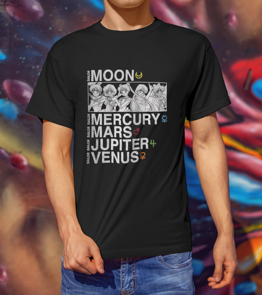 Sailor Moon Mercury Mars Jupiter Venus T-Shirt