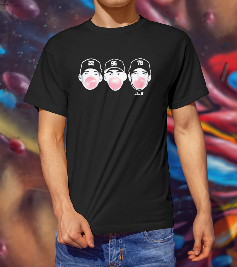 Ben Rice Spencer Jones George Lombard Jr Bronx Bubbles 22 96 78 Baseball Bubblegum T-Shirt