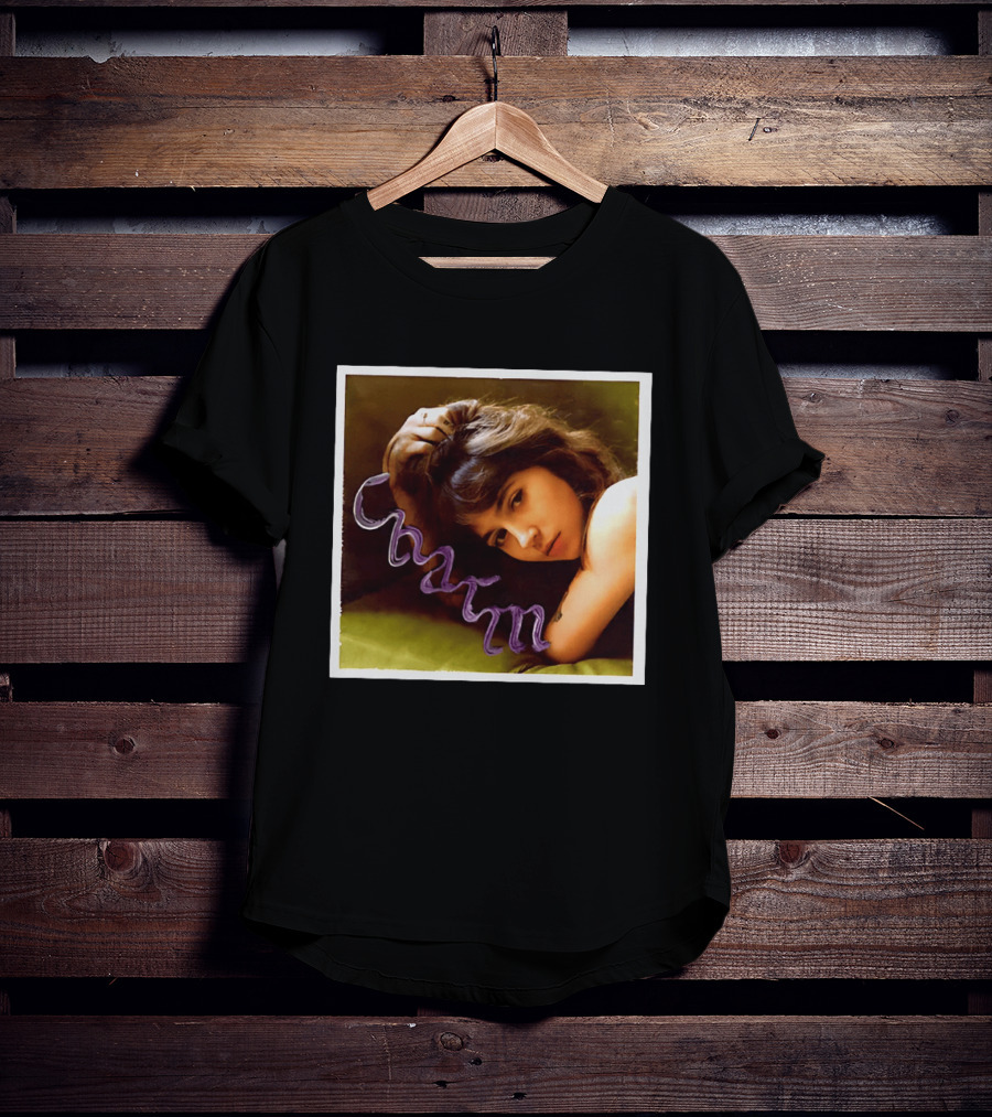 Clairo Charm Album Cover Art Vintage Portrait With Purple T-Shirt