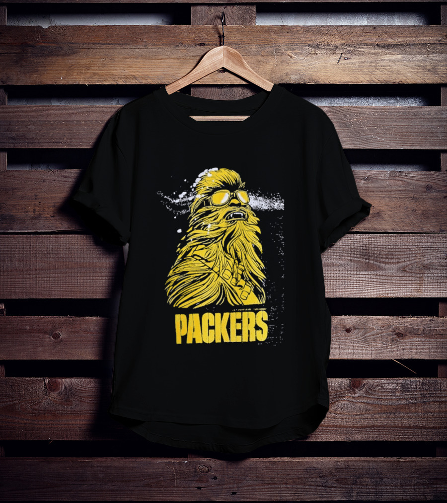 Disney Marvel Chewbacca Packers Collaboration Star Wars X Green Bay Fan T-Shirt