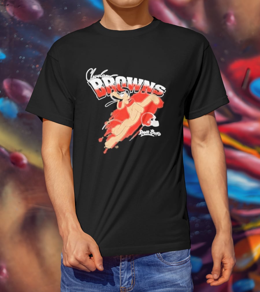 Disney Marvel Collection Pluto Cleveland Browns Collaboration T-Shirt