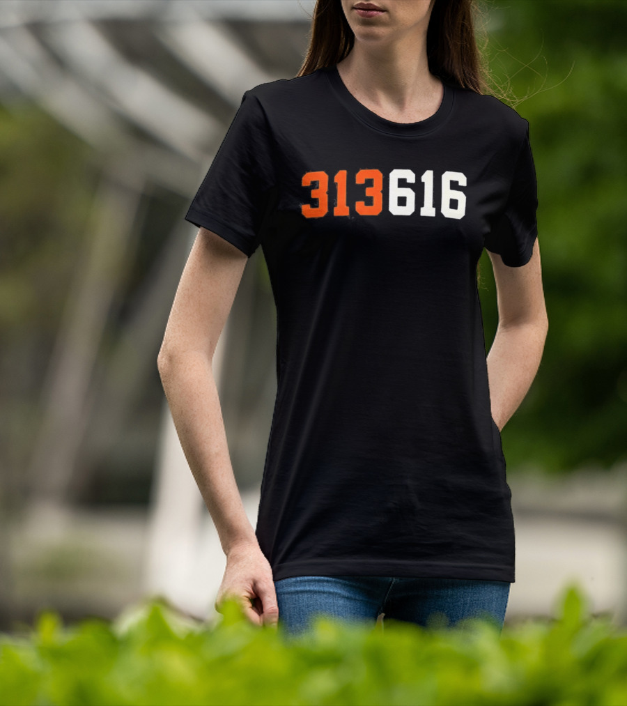 Isaac Teslaa 313 616 Retro Number T-Shirt