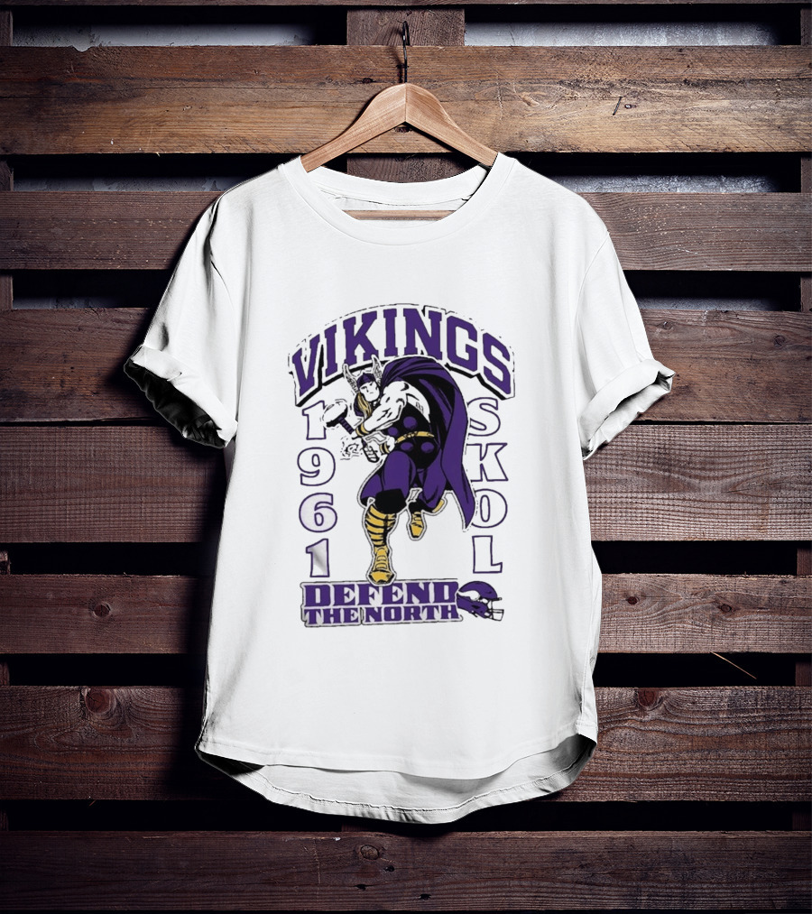 Vikings Skol 1961 Defend The North Thor Minnesota T-Shirt