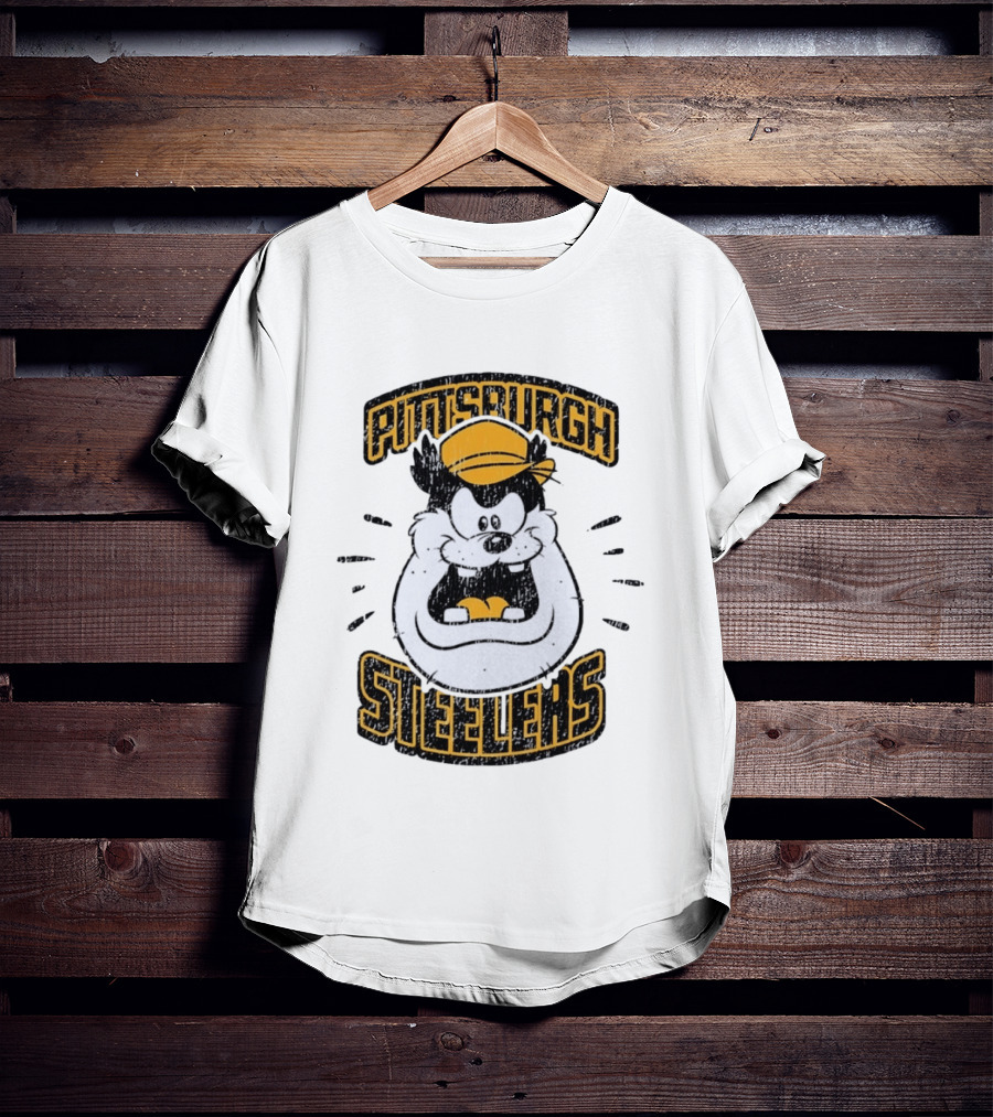 Pittsburgh Steelers Taz Distressed T-Shirt