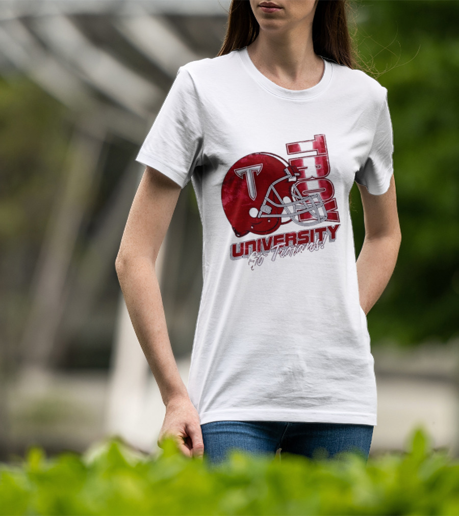 Troy Trojans University Go Trojans Football Helmet T T-Shirt
