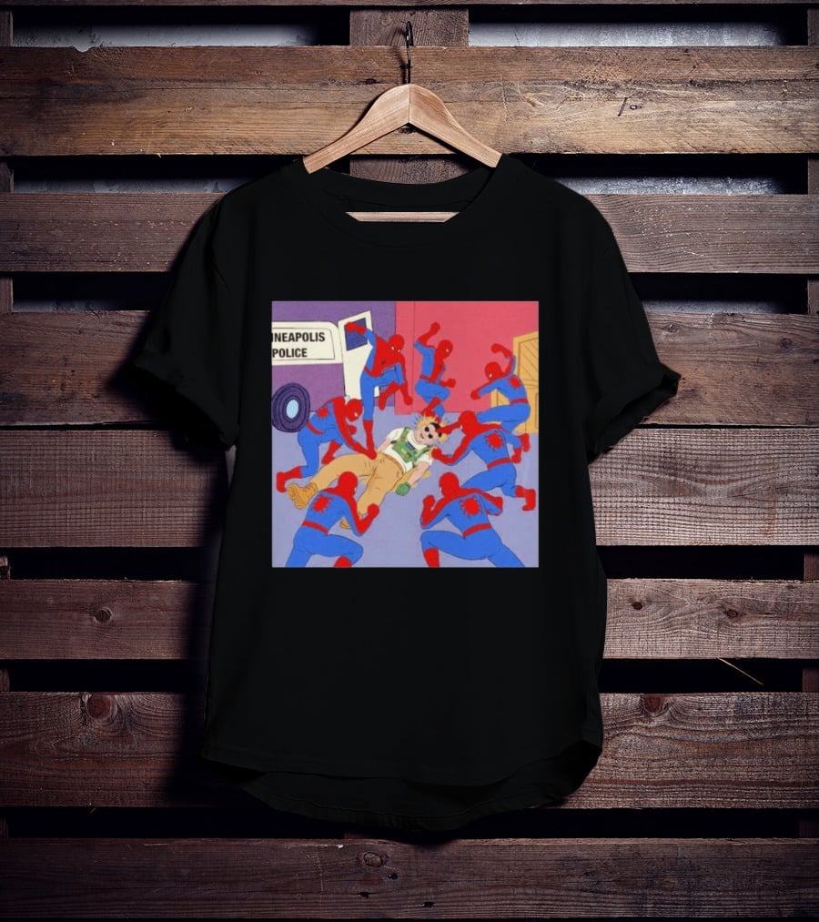 Spider Man Minneapolis Police Kicking Jake Lang T-Shirt