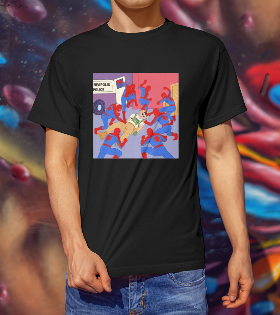 Spider Man Minneapolis Police Kicking Jake Lang T-Shirt