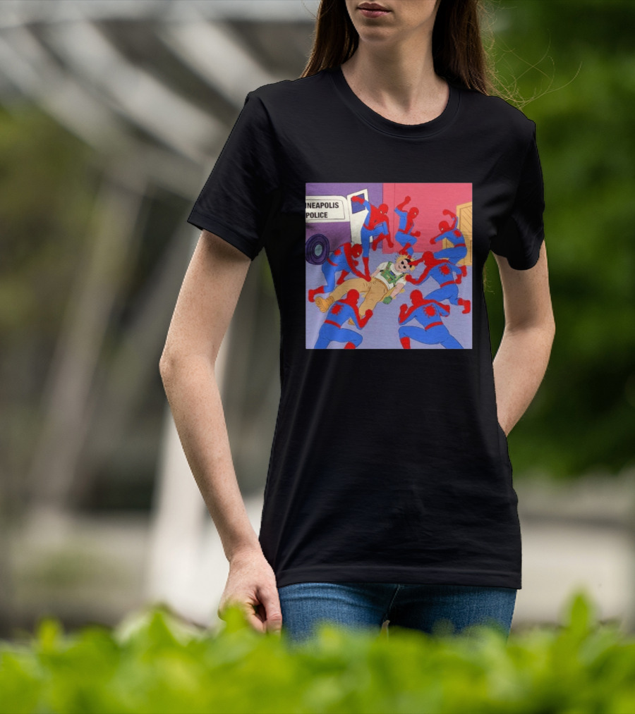 Spider Man Minneapolis Police Kicking Jake Lang T-Shirt