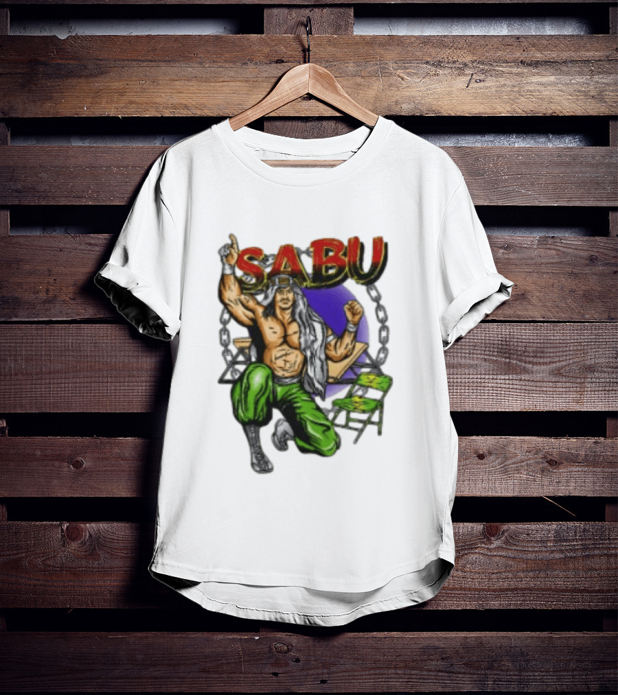 Beyondhumanmerch The Great Sabu Wrestling Character Chains And Table T-Shirt