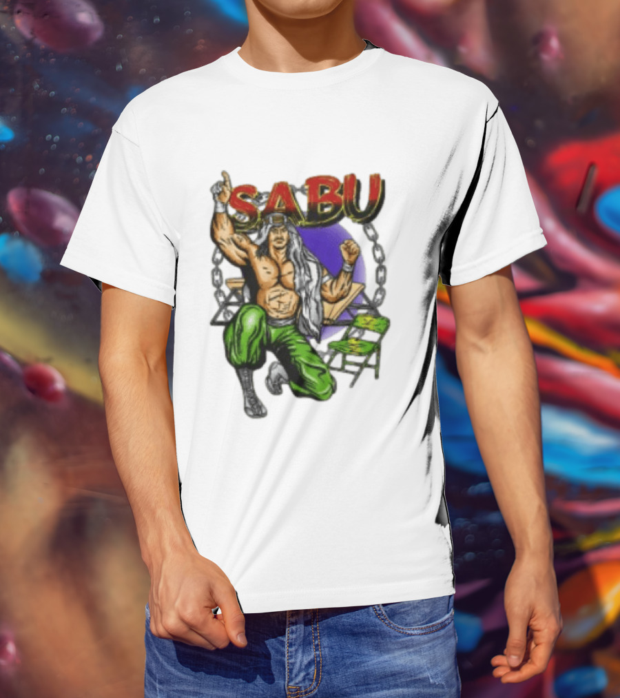 Beyondhumanmerch The Great Sabu Wrestling Character Chains And Table T-Shirt