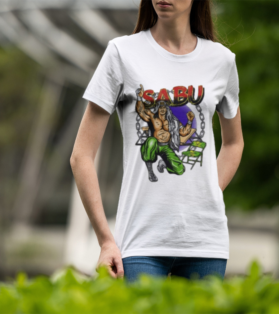 Beyondhumanmerch The Great Sabu Wrestling Character Chains And Table T-Shirt