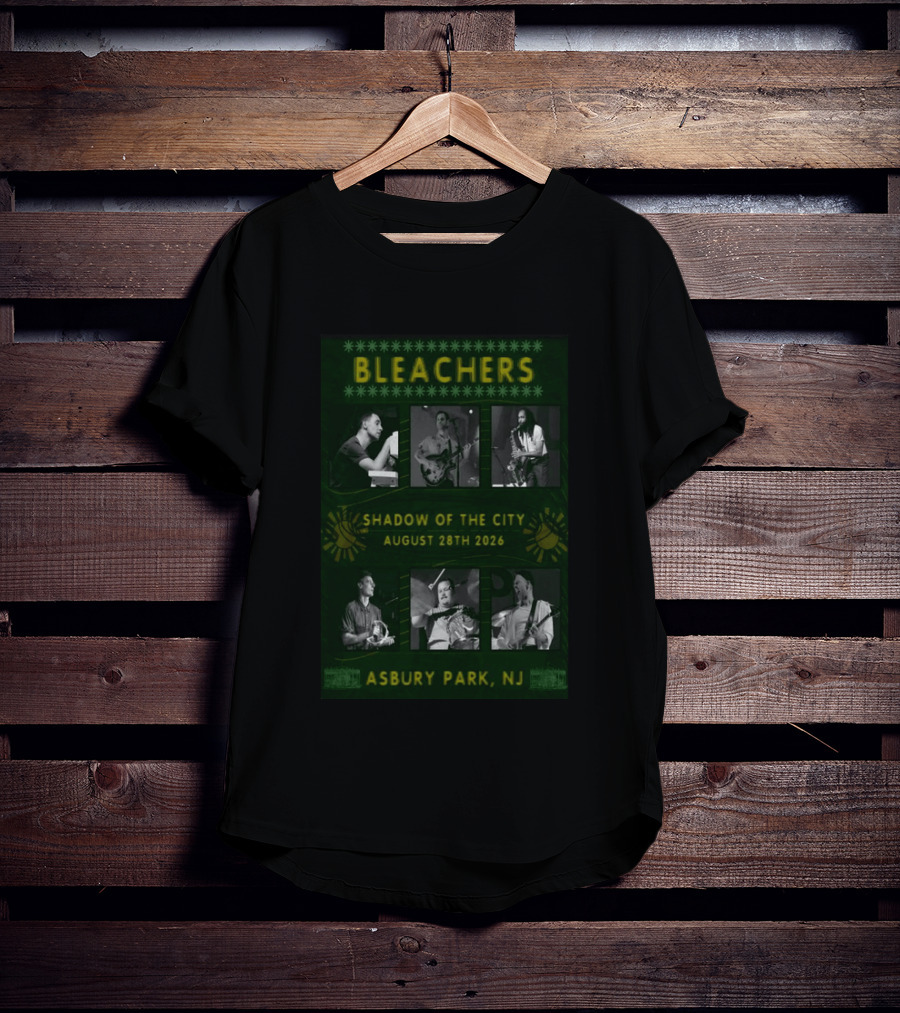 Bleachers Shadow Of The City Asbury Park NJ August 28th 2026 T-Shirt