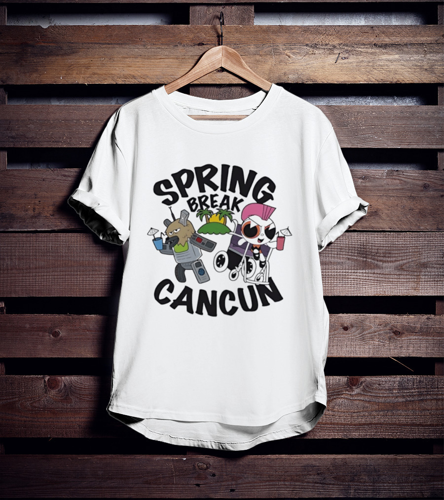 Powerpuff Girls Spring Break Cancun Cartoon Network Vacation Fun T-Shirt