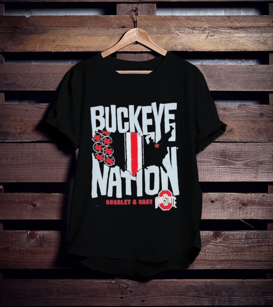 Buckeye Nation Scarlet & Gray Ohio State T-Shirt