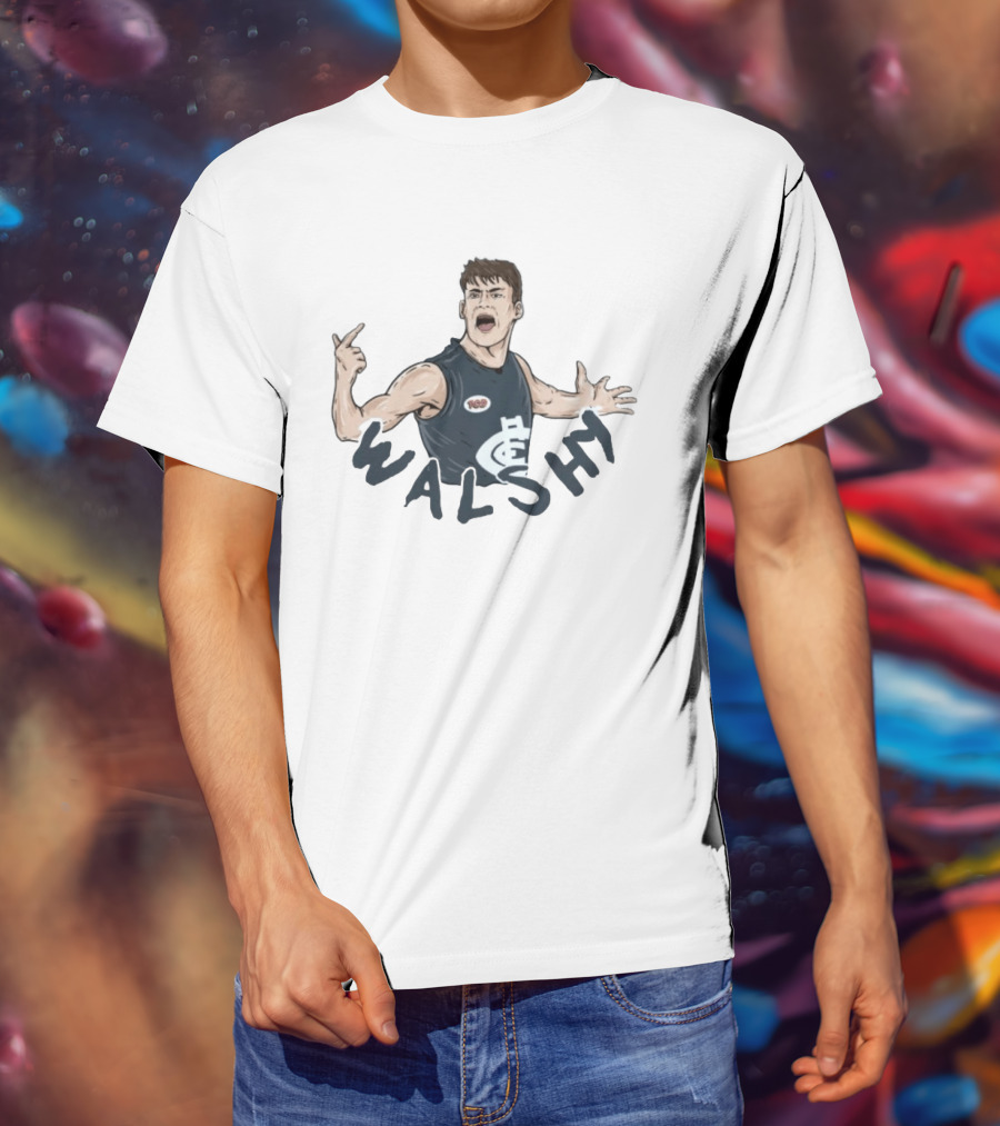 Sam Walsh Walshy Carlton FC Football Player Action Pose T-Shirt