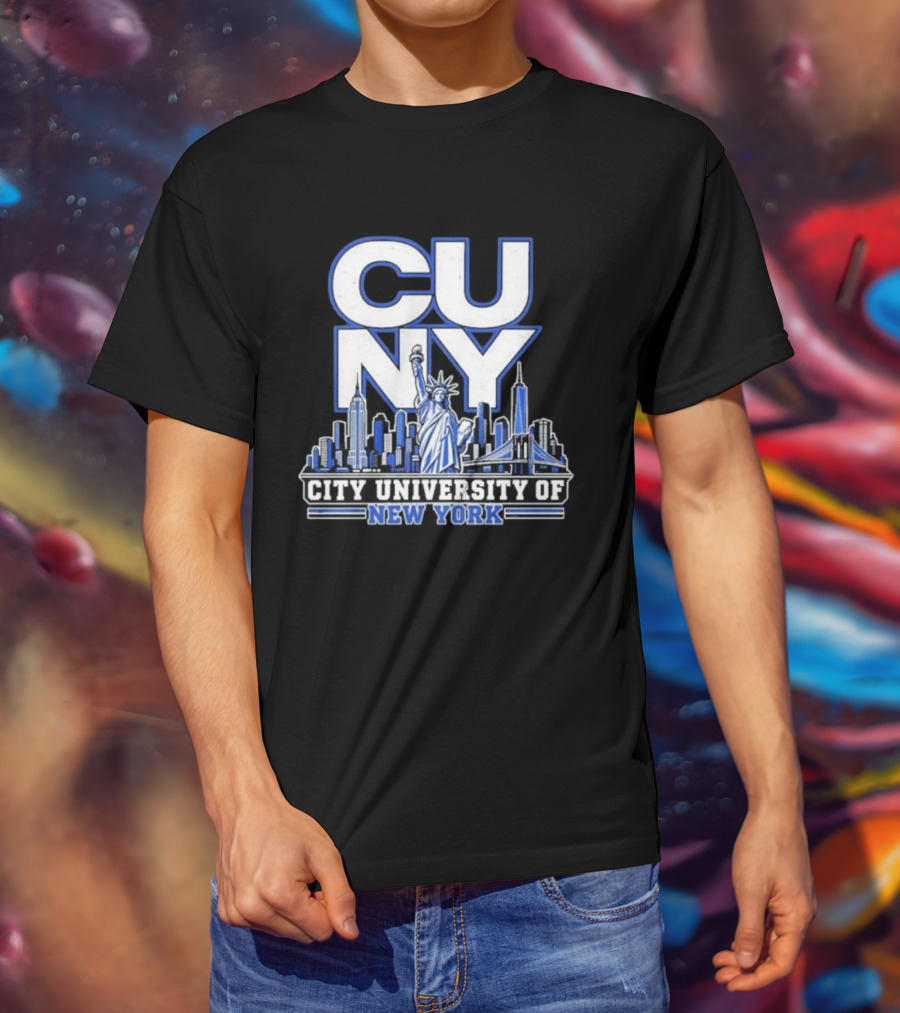CUNY City University Of New York Skyline And Statue Of Liberty T-Shirt