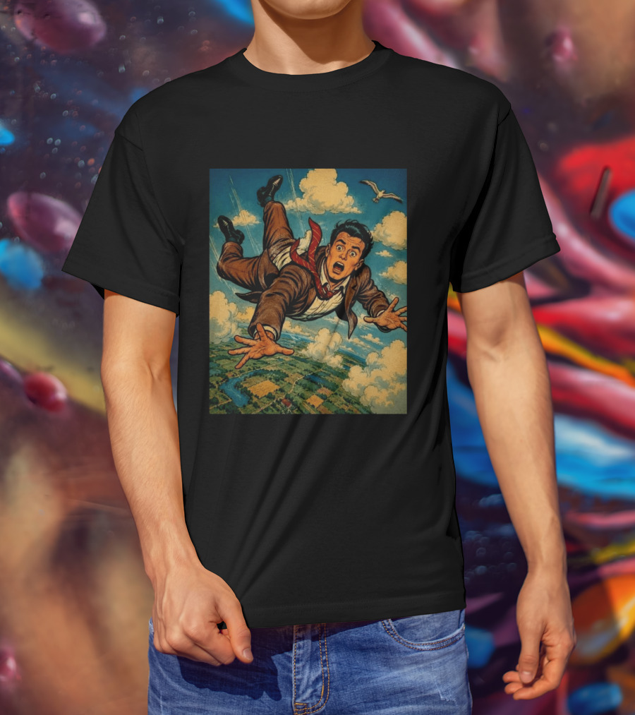 Musicians Of Threads Comic Superhero Falling Sky Adventure T-Shirt
