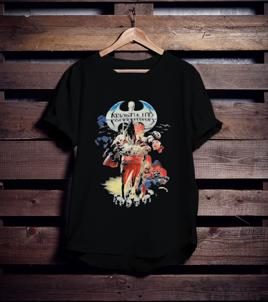 Dekapitator The Storm Before The Calm Skull And Axe Battle Scene T-Shirt