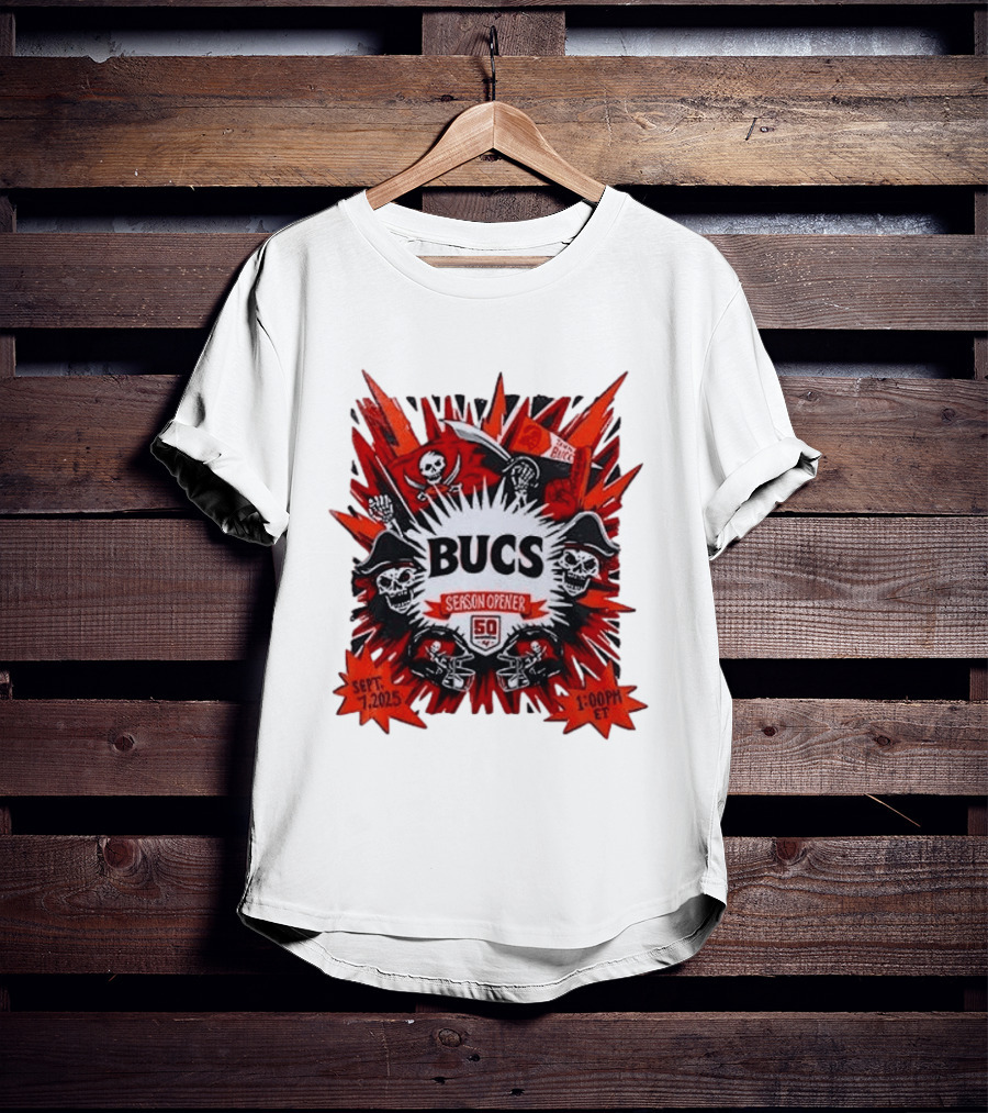 BUCS Season Opener September 7 2025 1:00 PM ET 50th Anniversary Celebration T-Shirt