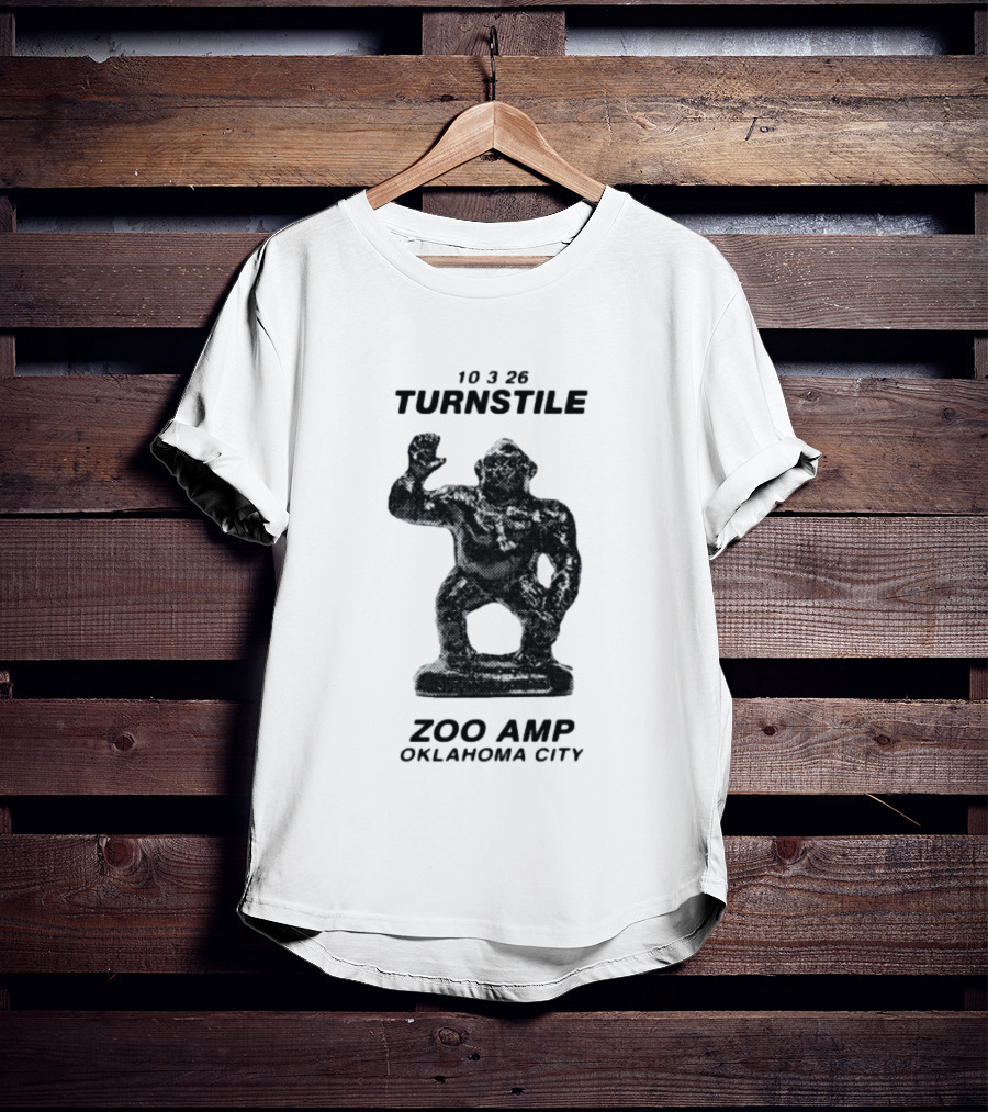 10326 Turnstile Zoo Amp Oklahoma City Gorilla Statue T-Shirt