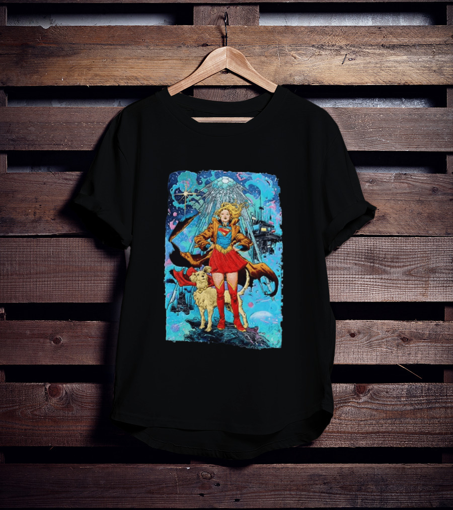 Supergirl And Krypto DC Comics Sci Fi City Adventure T-Shirt