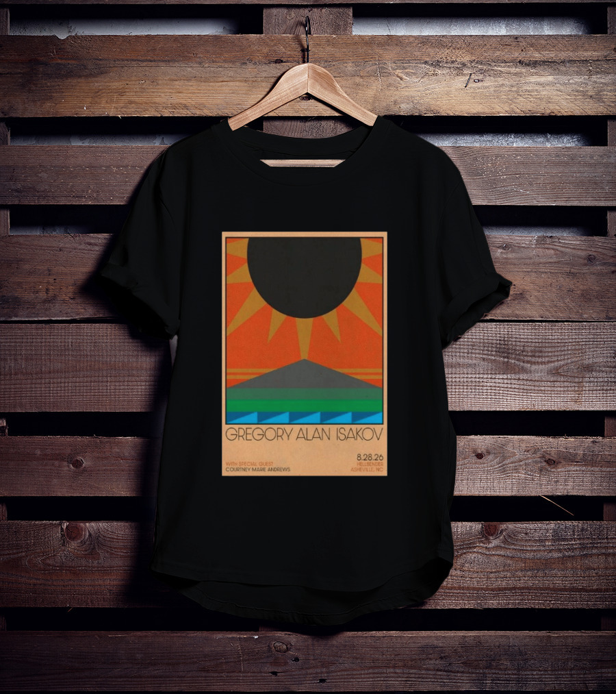 Gregory Alan Isakov 08 28 26 Hellbender Asheville NC Tour With Courtney Marie Andrews T-Shirt
