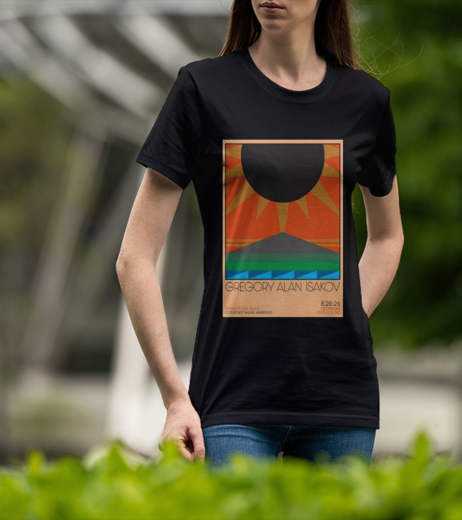 Gregory Alan Isakov 08 28 26 Hellbender Asheville NC Tour With Courtney Marie Andrews T-Shirt